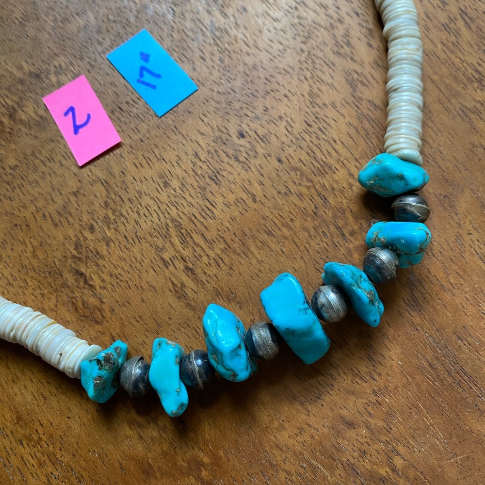 Men’s. Vintage heishi and gemstone necklaces. - Picture 9 of 9